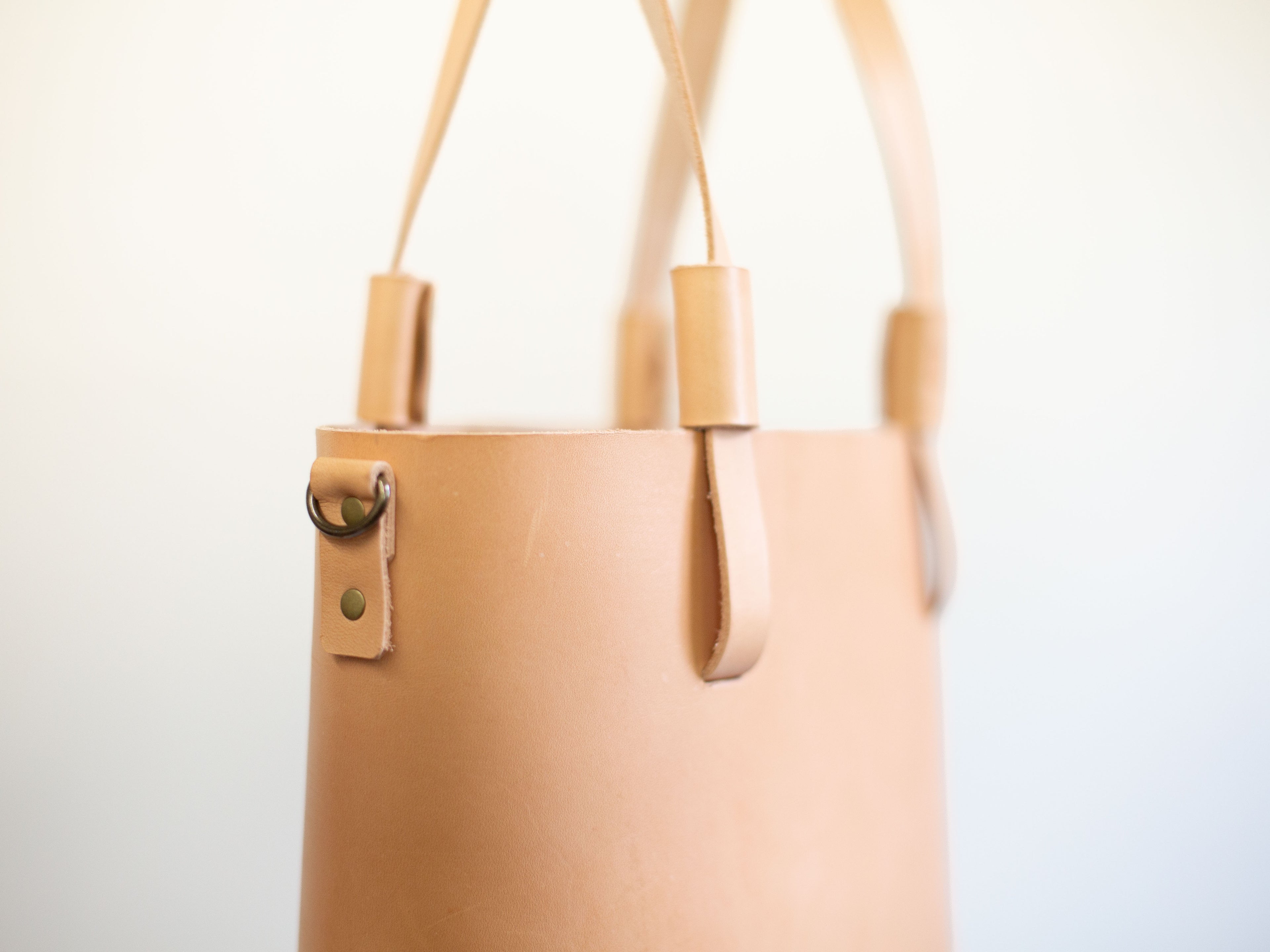 The Gatherer - large leather tote with sustainable veg tanned leather