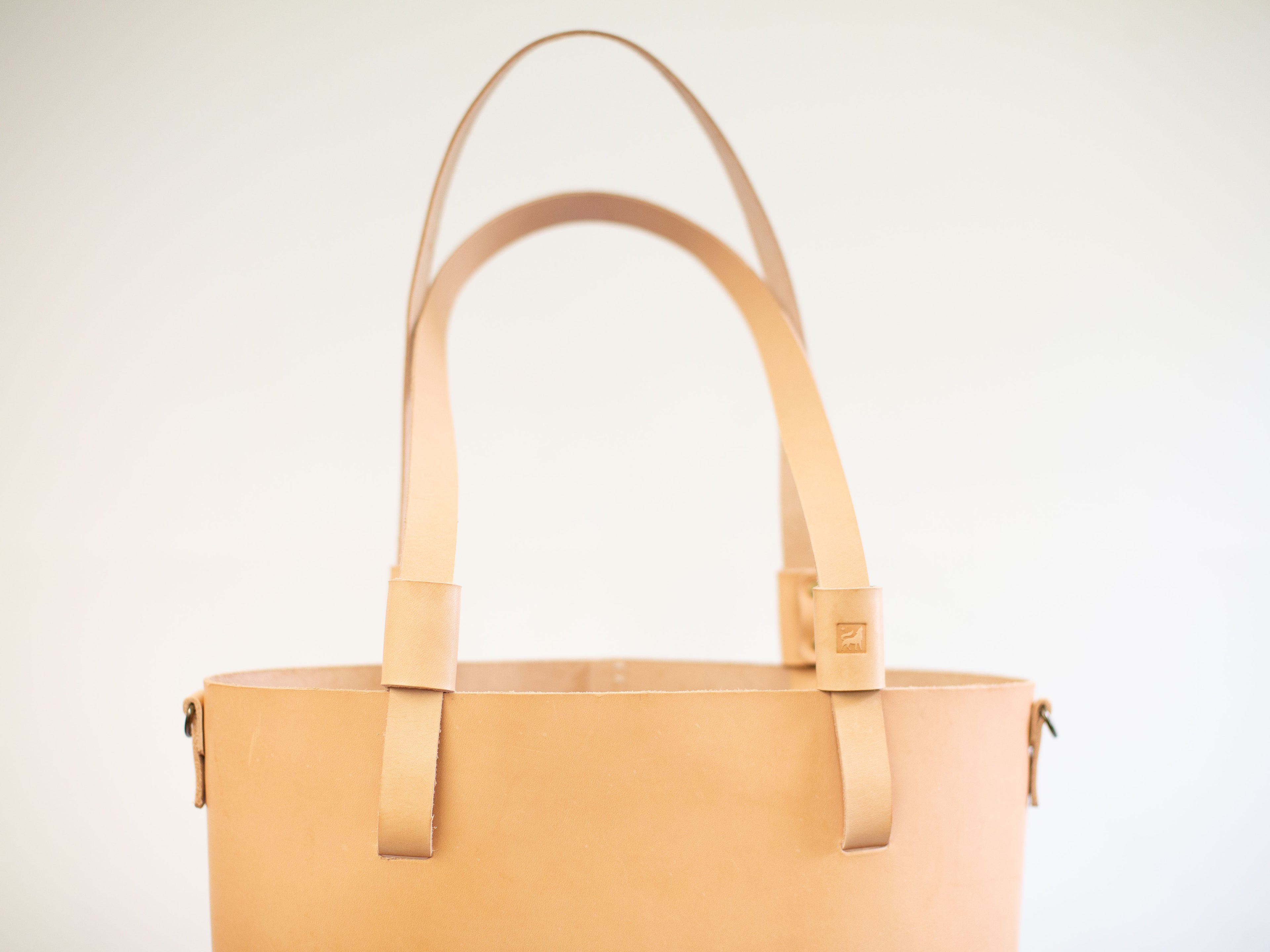 The Gatherer - large leather tote with sustainable veg tanned leather