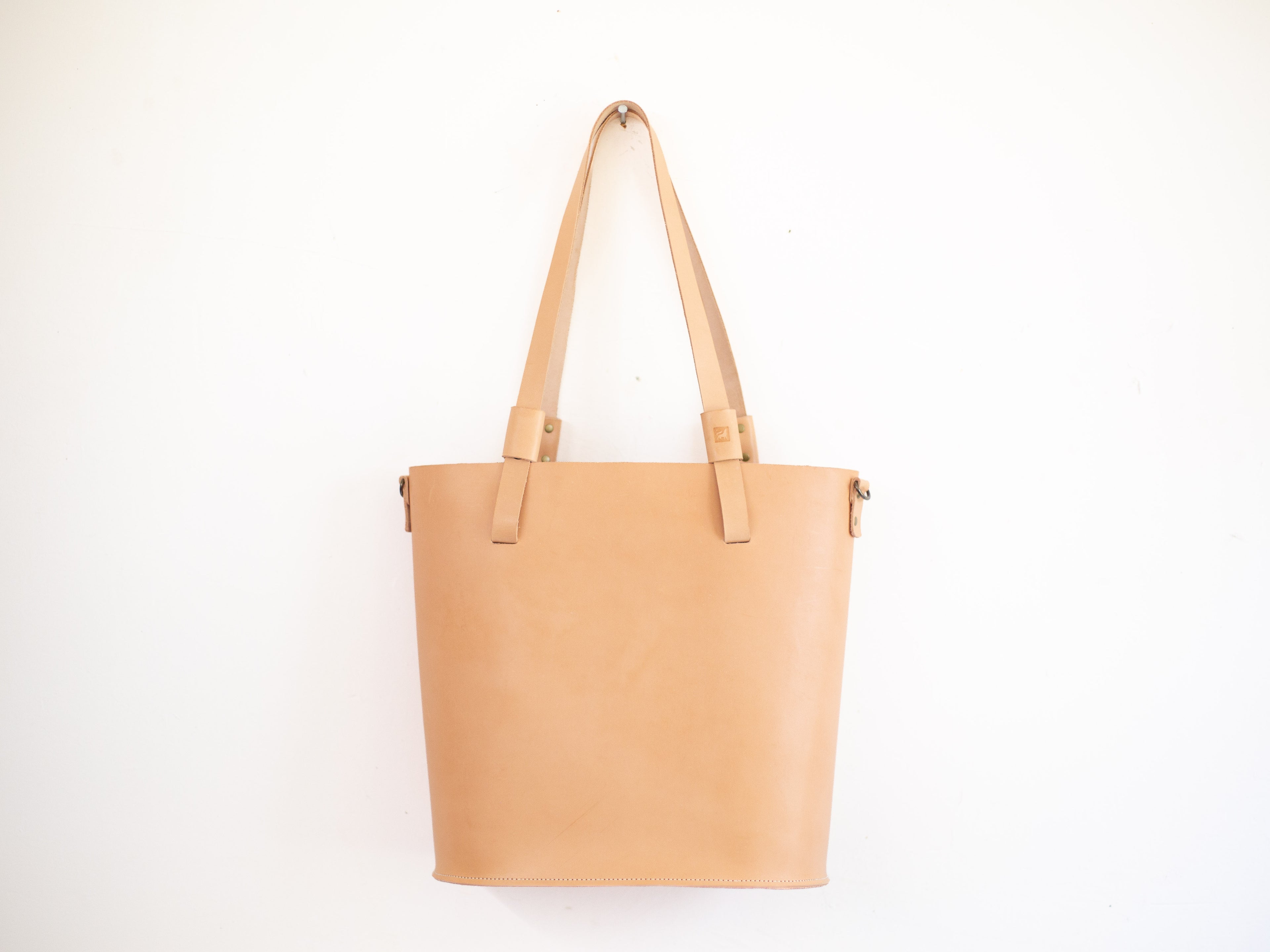The Gatherer - large leather tote with sustainable veg tanned leather