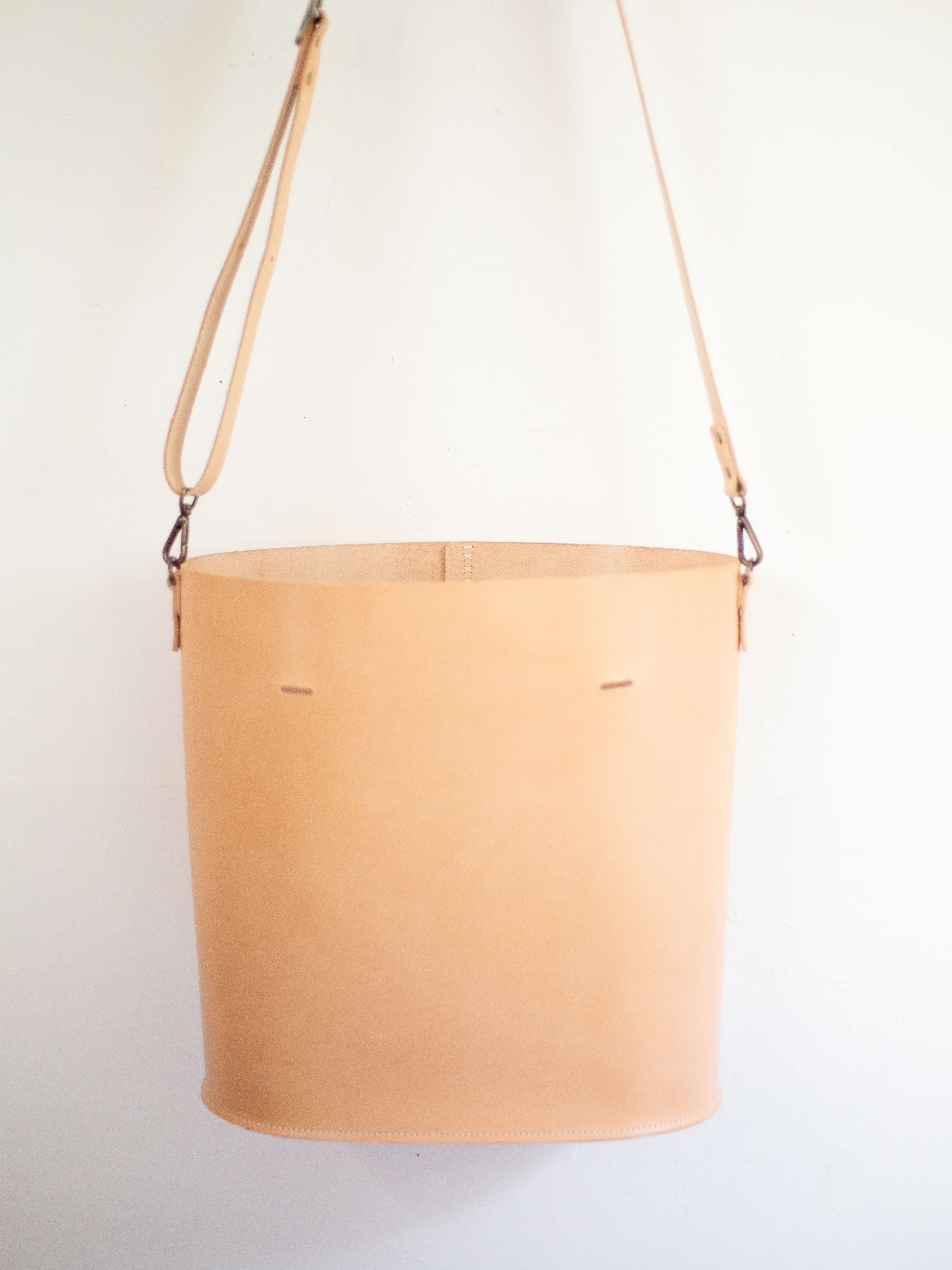 The Gatherer - large leather tote with sustainable veg tanned leather