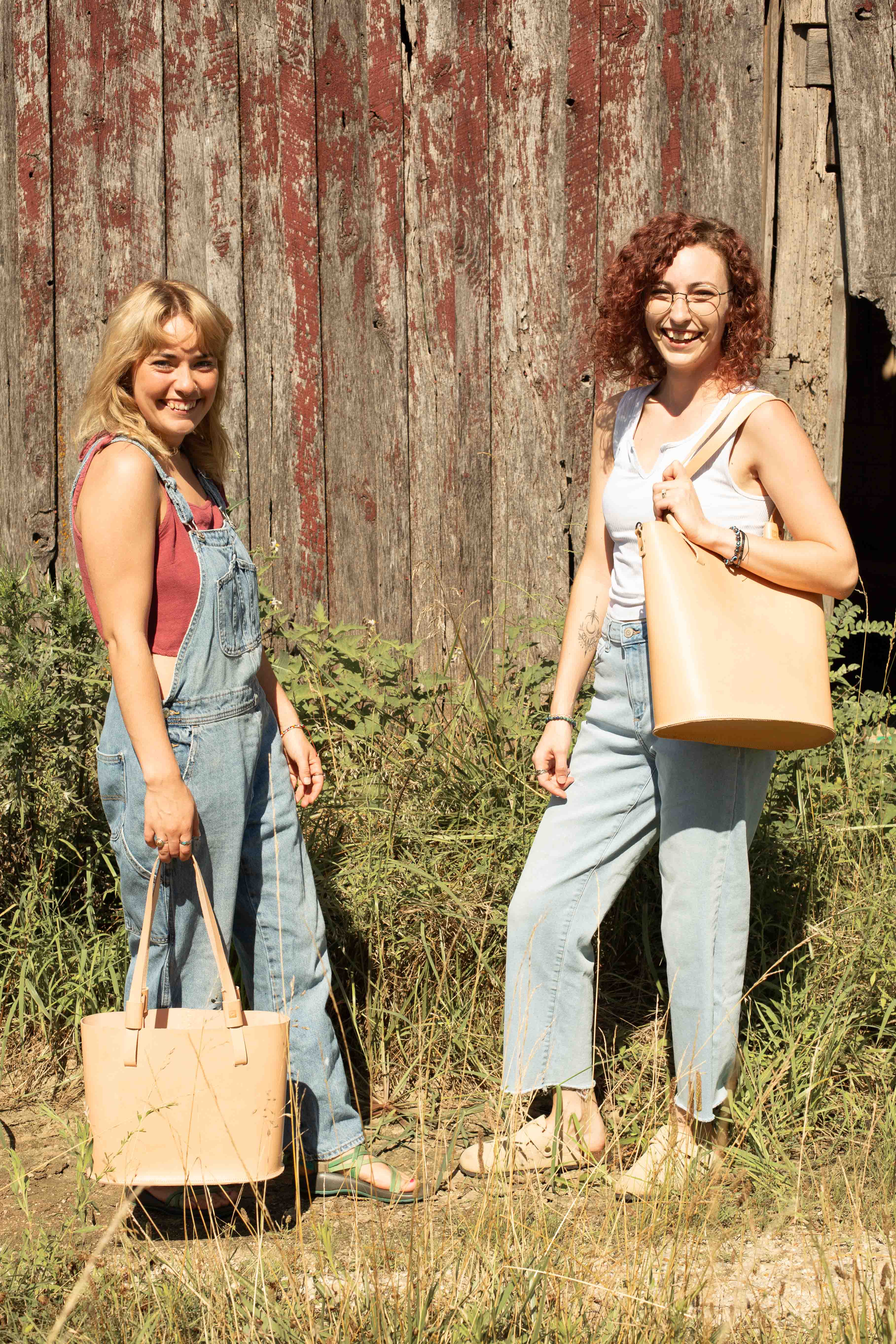 The Gatherer - large leather tote with sustainable veg tanned leather